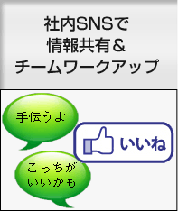 社内SNSで情報共有&チームワークアップ